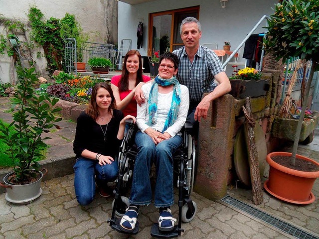 Birgitt Rest aus Grafenhausen mit Ihrer Familie.  | Foto: Corina Lorber