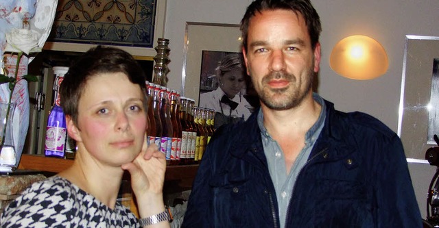 Martin Heckmanns und Claudia Gabler  w...e Hauptakteure im Caf Piccola Pausa.   | Foto: Martina David-Wenk