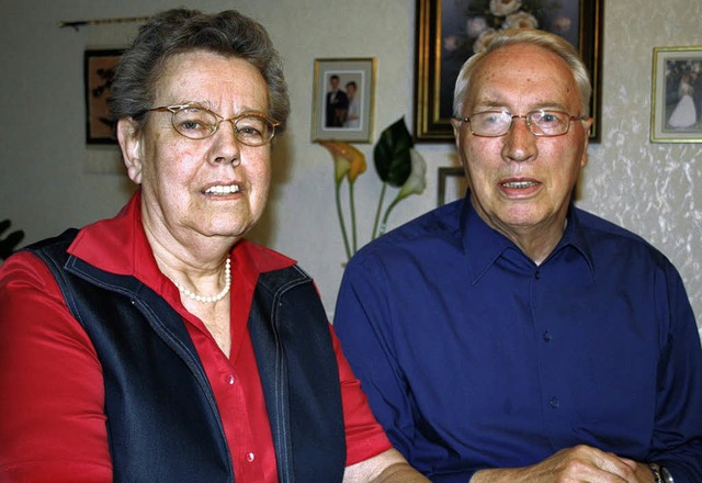 Seit 50 Jahren verheiratet sind Gertrud und Richard Mner aus Ihringen  | Foto: Elisabeth Jakob-Klblin