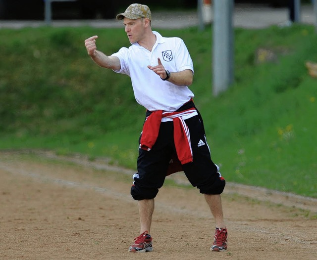 Trainer der Stunde: Oliver Mahler diri... Spiel beim SV  Hlzlebruck zum Sieg.   | Foto: Patrick Seeger