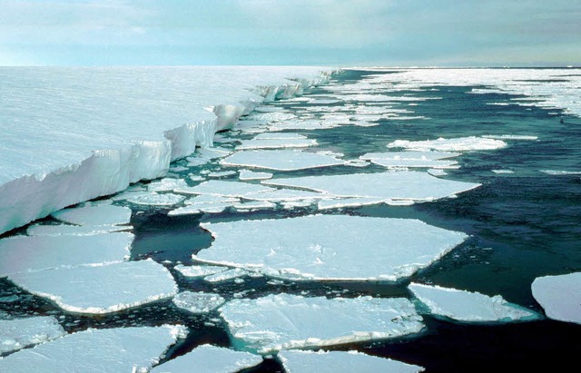 Hlt das antarktische Inlandeis davon ...s gewaltige Filchner-Ronne-Schelfeis.   | Foto: dpa