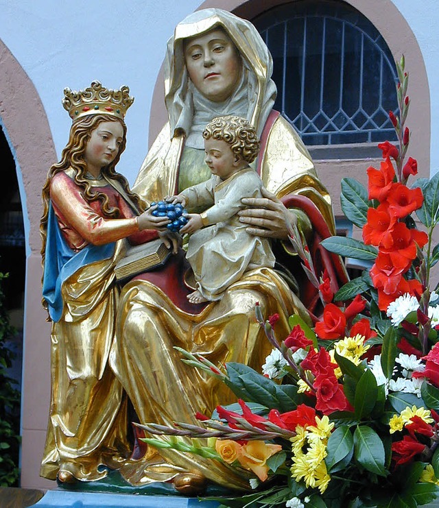 Die heilige Anna, Staufens Stadtpatron...fen im 16. Jarhundert dargestellt hat.  | Foto: Manfred Burkert