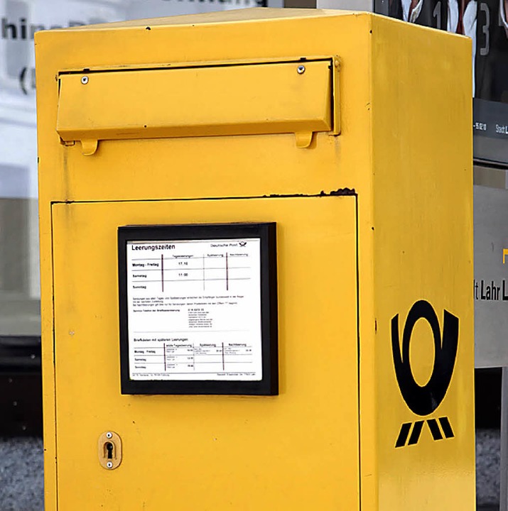 Briefkästen werden seltener geleert Lahr Badische Zeitung