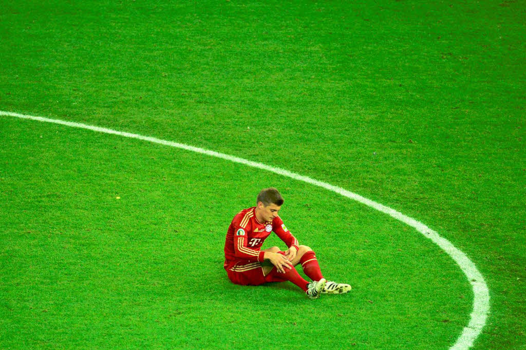 Bayerns Toni Kross ist niedergeschlagen: Das Spiel endete 5:2.