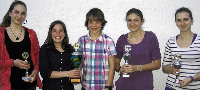 Gut  ein Drittel der TTC-Mitglieder si...r, Jenni Finkbeiner und Aylin Urgulu.   | Foto: Christiane Sahli