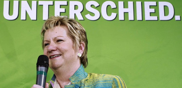 Mit dem  Schrecken davongekommen: die Grnen mit Sylvia Lhrmann  | Foto: dapd