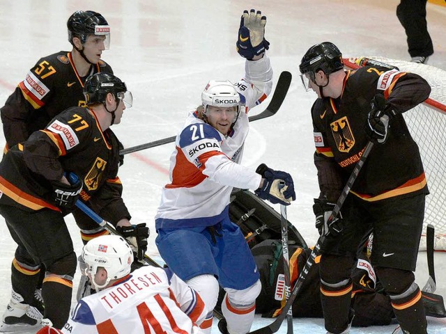 Norwegen hat das deutsche Eishockeyteam mit 12:4 geschlagen.  | Foto: dapd