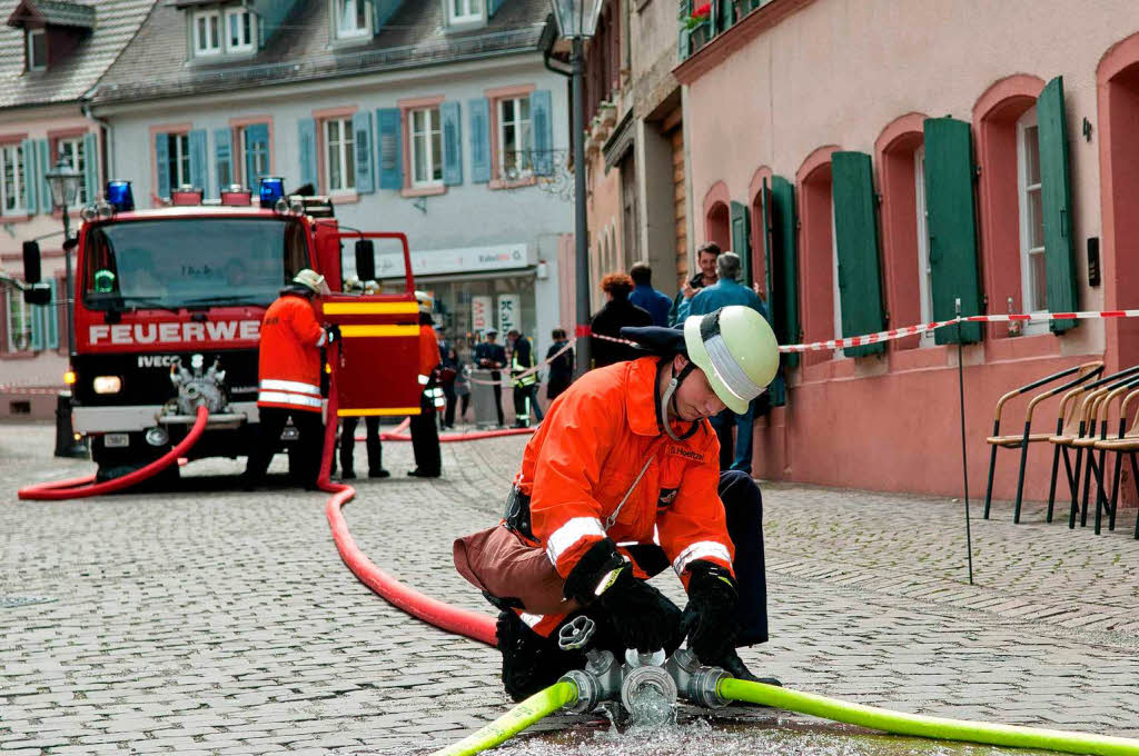 Die Leistungsbungen der Feuerwehren aus dem Ortenaukreis in Ettenheim.