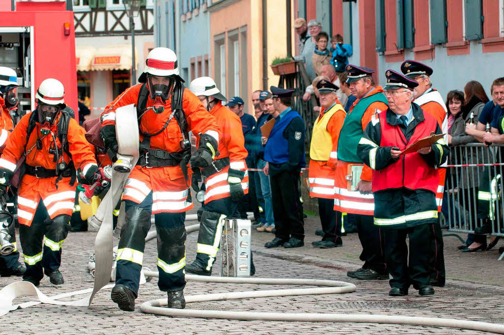 Die Leistungsbungen der Feuerwehren aus dem Ortenaukreis in Ettenheim.