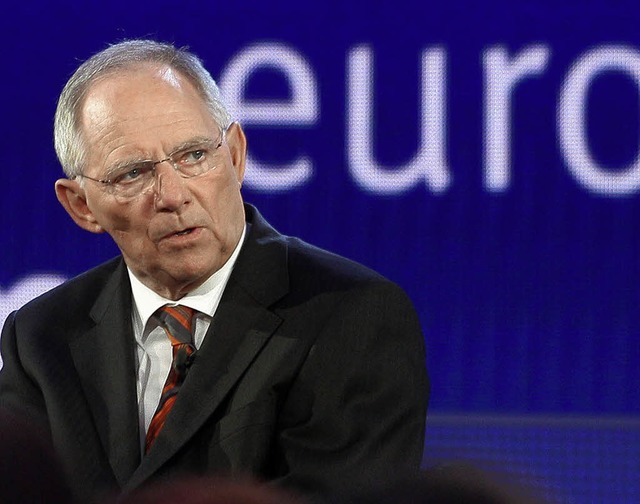 Bundesfinanzminister Wolfgang Schuble...gegen, Chef der Eurogruppe zu werden.   | Foto: DAPD