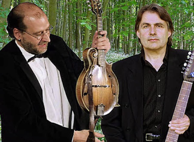 Die Saitenvirtuosen: Andreas Wldele (...homas Begmann treten in tlingen auf.   | Foto: Privat