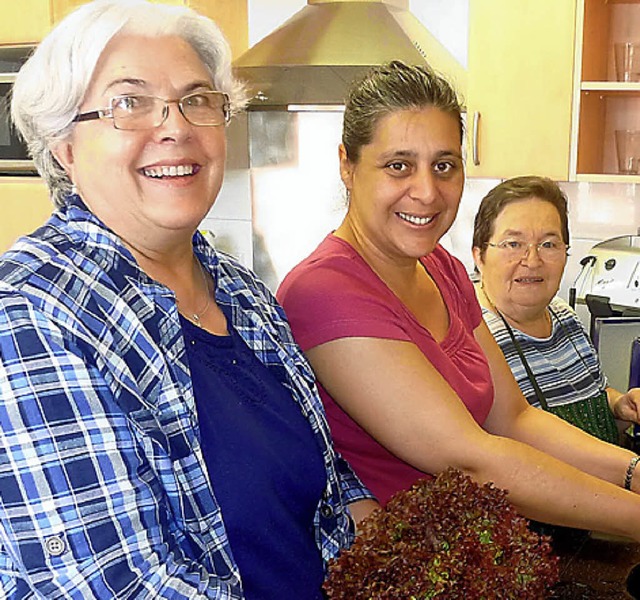 Kochen mit Liebe:  Giulia Mazzei, Antonietta Schwander und Filomena Juliano   | Foto: Claudia Gempp