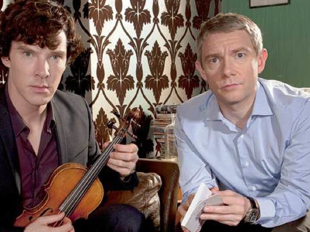 Der Detektiv und sein Chronist: Benedi... und Martin Freeman als Doktor Watson   | Foto: ard