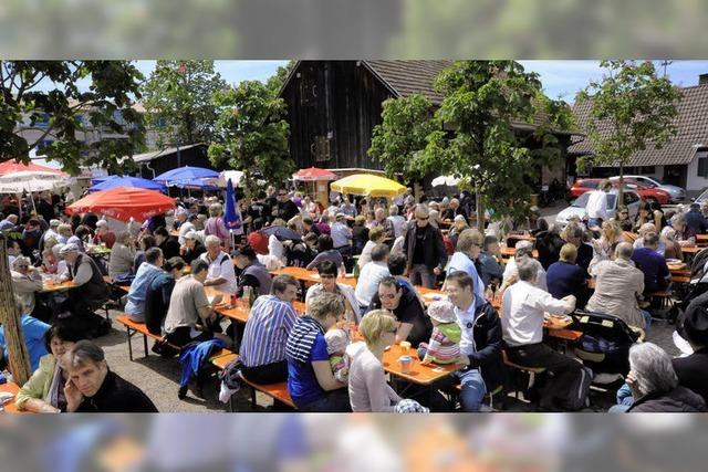 Prchtige Feststimmung vor dem Heimethues