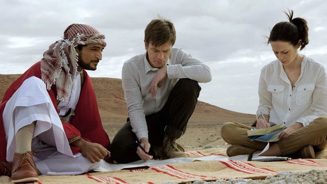 Visionen im Sand: Harriet, Alfred und ...mily Blunt, Ewan McGregor, Amr Waked)   | Foto: concorde