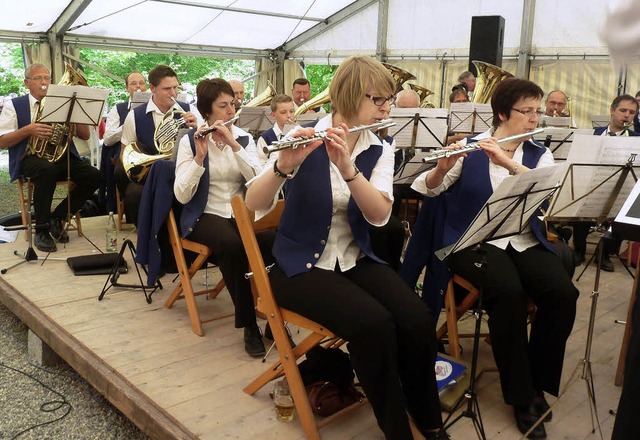 Mehrere Musikkapellen traten beim Rheinfest auf.   | Foto: dieter fink