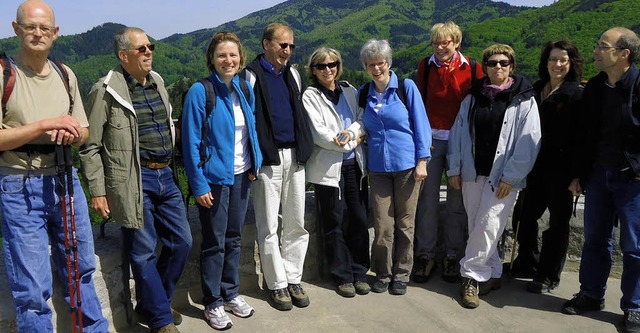 Die Turner genossen den herrlichen Ausblick.   | Foto: Brombacher