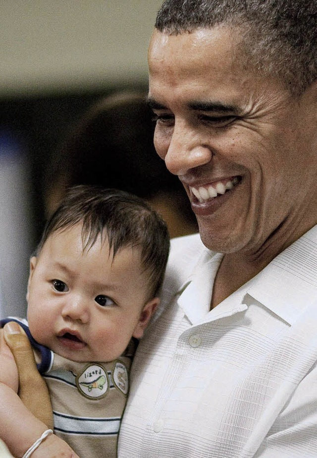 Prsident Obama hlt ein asiatisches K...ien an der US-Bevlkerung schrumpft.   | Foto: dpa