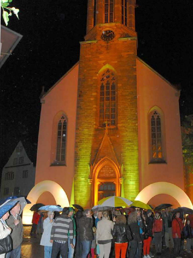 Die Stadtkirche zeigte sich in einem ganz besonderen Farbenkleid