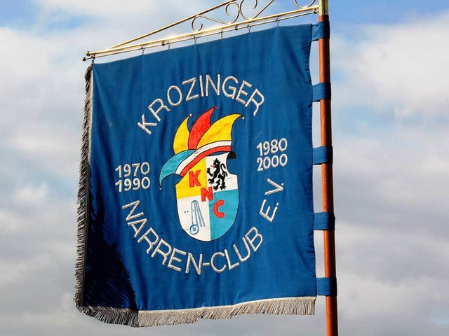 Unter der Flagge des Krozinger Narrenc... sich ein anderer Veranstalter findet.  | Foto: Alexander Huber