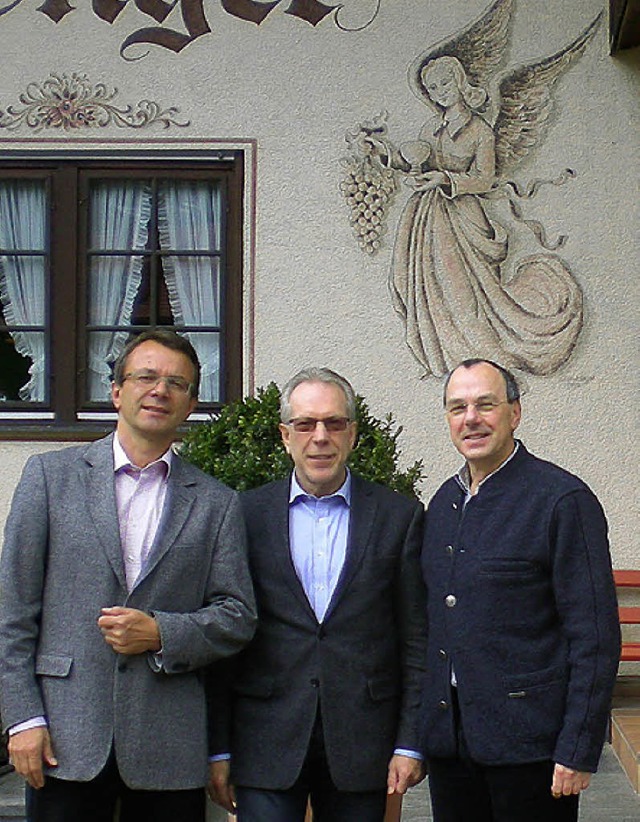 G 3: Treffen der drei Brgermeister Ro...Waldvogel aus St. Mrgen (von links).   | Foto: privat