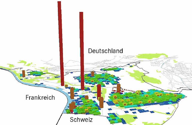 Wie viel Wrme in der Stadt verbraucht...dem 100 mal 100 Meter groen Quadrat.   | Foto: Energiedienst