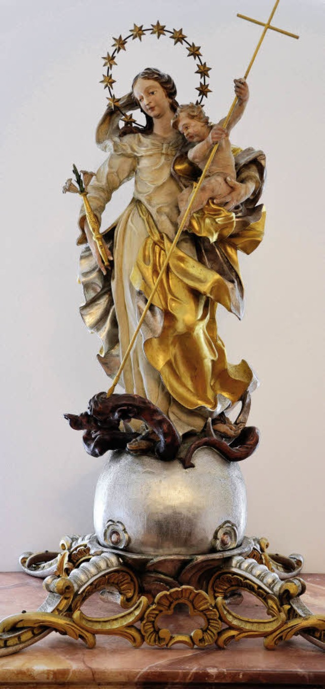 Die Figur Maria im Siege gilt als  Meisterstck von Egon Hummel.   | Foto: Alexandra Wehrle