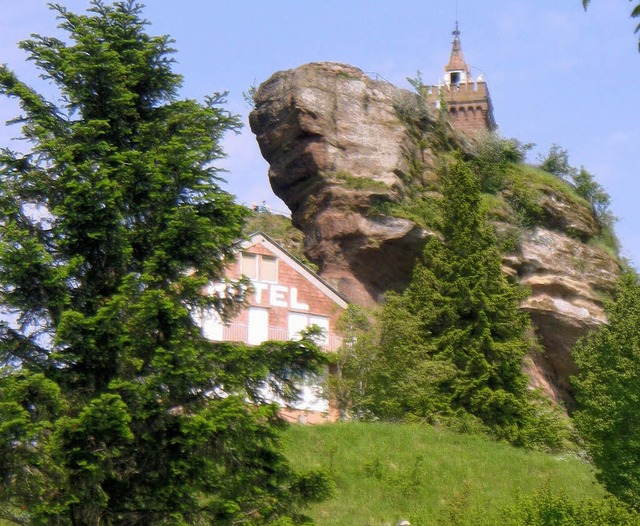 Die Kapelle auf dem Felsen ber dem Do...sischen Wanderfreunden vom CV Soultz.   | Foto: Privat