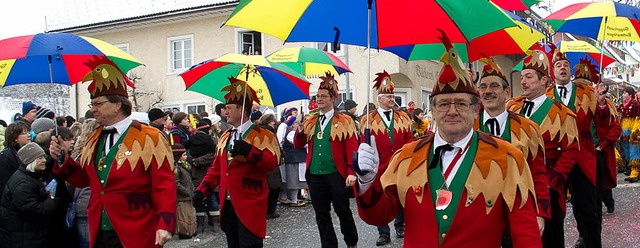 Die Gggelzunft (hier beim Narrentreff...Narrenverein  findet keinen Vorstand.   | Foto: Wilfried Dieckmann