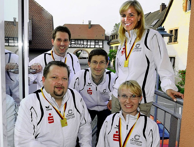 Stolze Meister (von links): Jochen Kc...h, Andreas Zipse und Patricia Birkle.   | Foto: Erggelet
