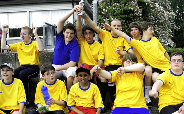 Die Mannschaft der Sonderschule aus Fr... wurde die Mannschaft aus Laufenburg.   | Foto: reinhard herbrig