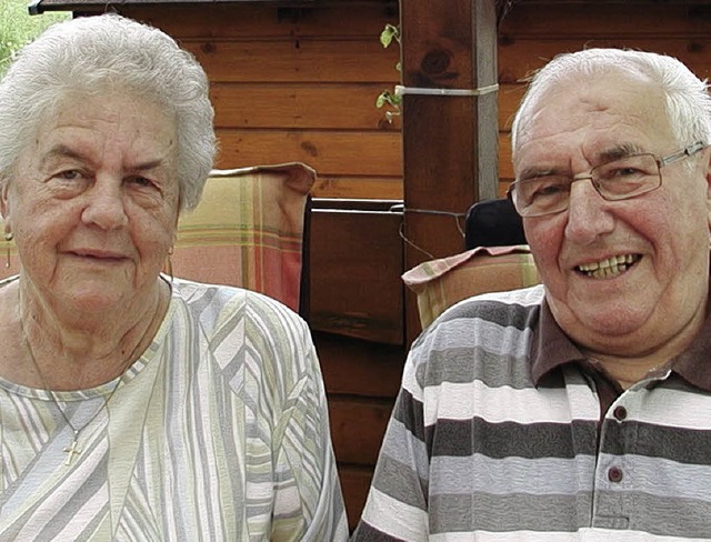 Fina und Helmut Schlachter feiern heute ihre goldene Hochzeit.   | Foto: Wolfgang Adam