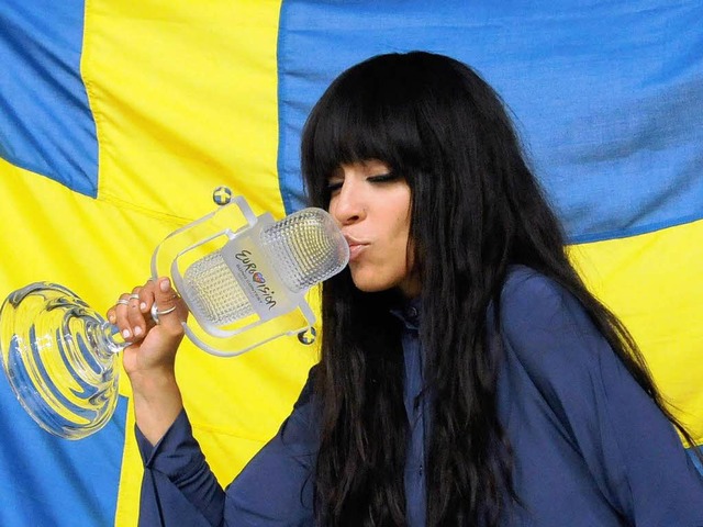 Die Schwedin Loreen gewinnt mit ihrem ...n 57. Eurovision Song Contest in Baku.  | Foto: dapd
