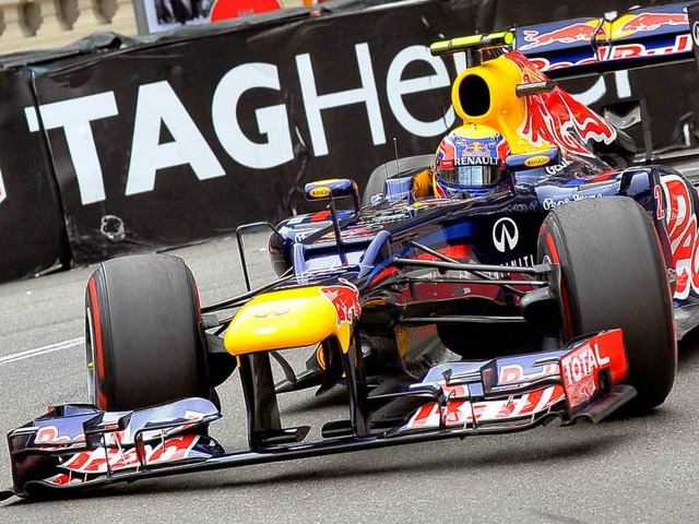 Der Australier Mark Webber entscheidet den Grand Prix von Monaco fr sich.  | Foto: dpa