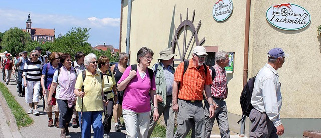 Bei Sonnenschein machten sich gestern ... oder mit dem Rad  auf den Mhlenweg.  | Foto: Hiller