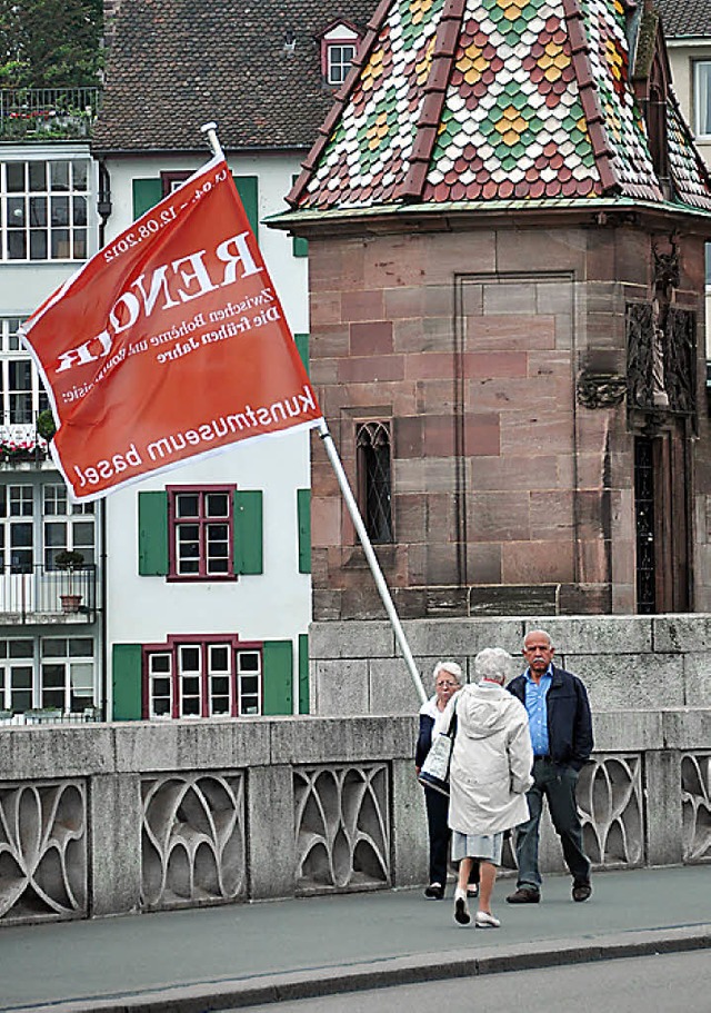 Bei kulturellen Highlights wie der Ren...ng wird die Mittlere Brcke beflaggt.   | Foto: Gramespacher