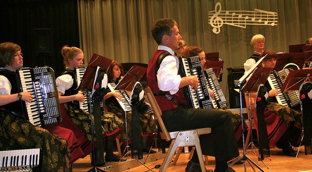 Das Hauptorchester der Breitnauer Trac...odien auf hohem musikalischem Niveau.   | Foto: Dieter Maurer