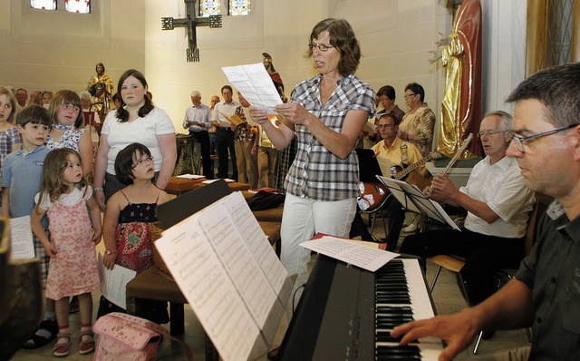 Da staunen die Kinder der Friesenheim ...chor Heiligenzell einen eigenen Part.   | Foto: heidi fssel