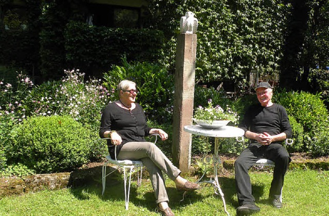 Henriette und Rudolf Brugger fhlen si...sie oftmals viele Stunden verbringen.   | Foto: Sarah Trinler