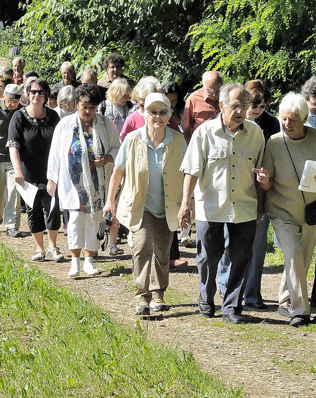 Mehr als 50 Christen wallfahrteten vom...en kumenischen Gottesdienst zu feiern  | Foto: Markus Zimmermann, Markus Zimmermann