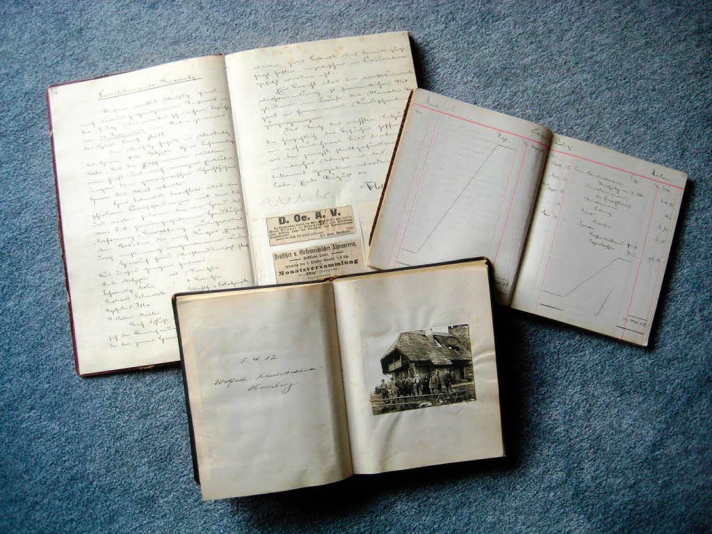 Die alten Protokollbücher des Alpenvereins Lahr Die alten Protokollbücher des Alpenvereins Lahr