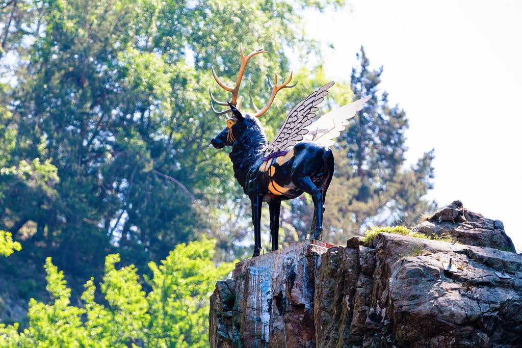 Unbekannte verleihen Hllentler Hirsch Flgel.