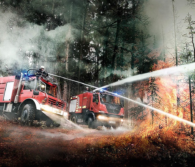 Heie Sache: Die Feuerwehr setzt den U...onen ein, wie die Ausstellung zeigt.    | Foto: Daimler AG/D.Rose/Okapia(1)