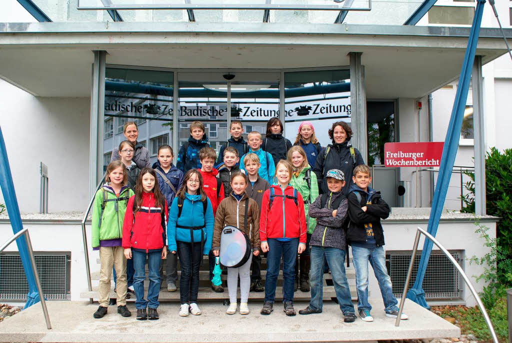 Die Klasse 4a der Grundschule Tumingen aus Lörrach mit ihrer Lehrerin Frau Stefanie Probst Die Klasse 4a der Grundschule Tumingen aus Lörrach mit ihrer Lehrerin Frau Stefanie Probst