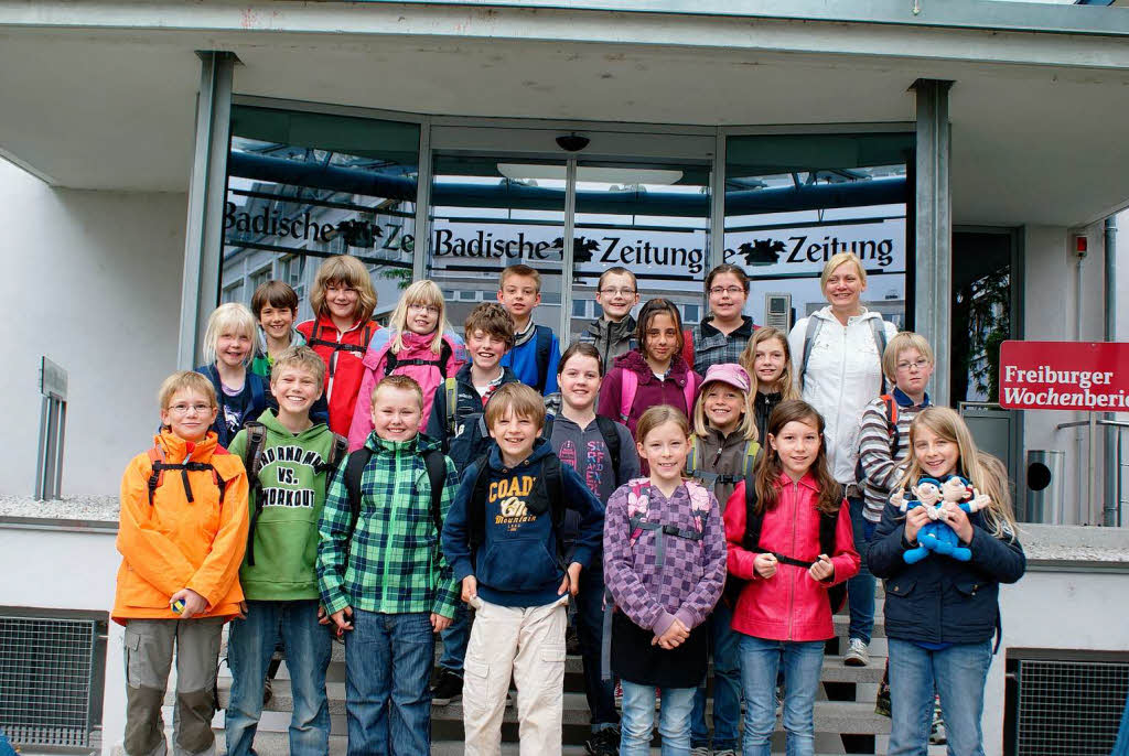 Die Klasse 4 der Grundschule Wiechs aus Schopfheim mit ihrer Lehrerin Frau Janina Mehring Die Klasse 4 der Grundschule Wiechs aus Schopfheim mit ihrer Lehrerin Frau Janina Mehring