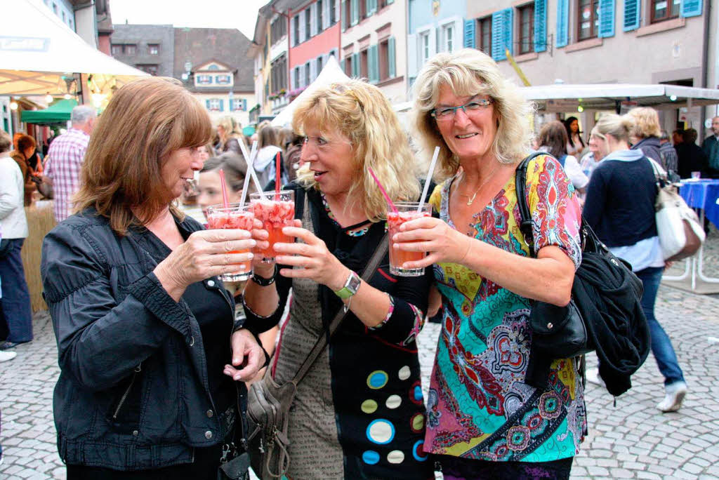 Beste Stimmung bei voller Lautstrke und vollen Glsern. Bei Wein und Musik war in Staufen drei Tage lang alles geboten,