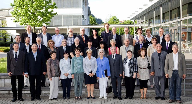 Gruppenbild mit den geehrten Sick-Jubilaren.   | Foto: SicK