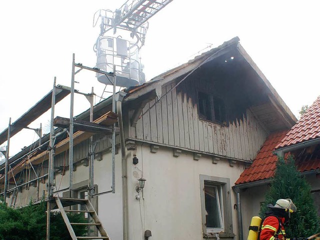 Im Dachstuhl brach das Feuer aus.  | Foto: Werner Probst