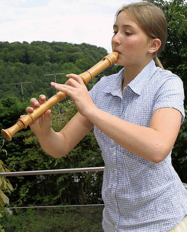 Anja Arend liebt Fltenmusik und hat s...ziert&#8220; den ersten Platz geholt.   | Foto: Dagmar Barber