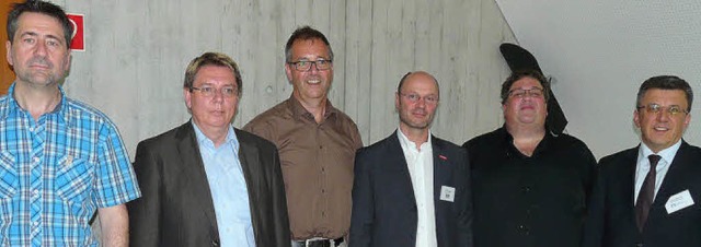 Referenten bei den 6. Bleibacher Gespr...Merkle, Herbert Becherer (von links).   | Foto: Eberhard Weiss